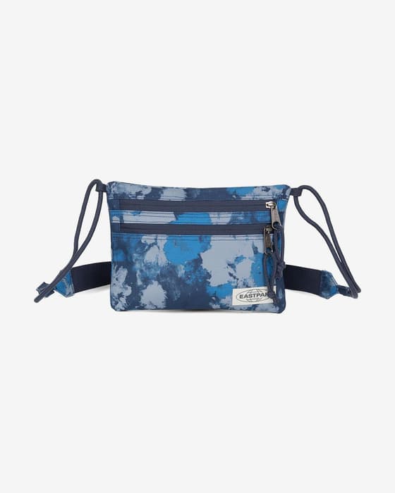 Bandolera Eastpak Crostin Washed azul marino blanco azul claro