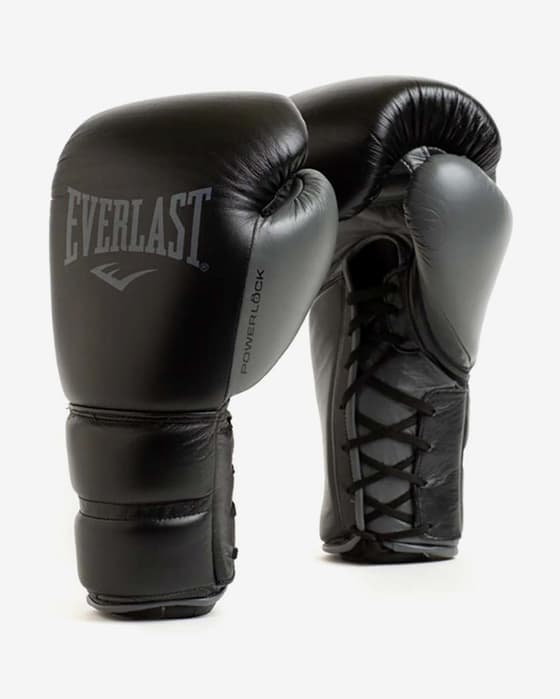 Guantes Everlast Powerlock 2 Pro Lace 12 negro gris oscuro