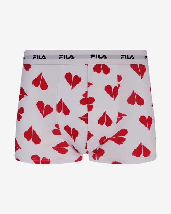 Bóxer Fila Elastic Logo Graphic blanco azul marino rojo (2 unidades)