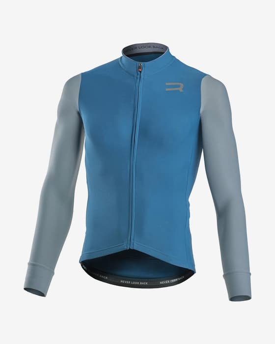 Maillot Finisseur Pro Race Skin manche longue bleu gris