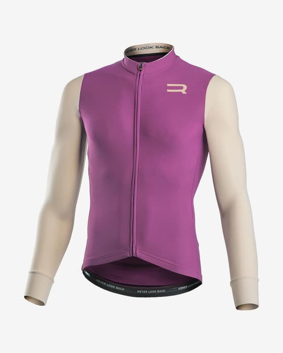 Maillot Finisseur Pro Race Skin manche longue lilas blanc