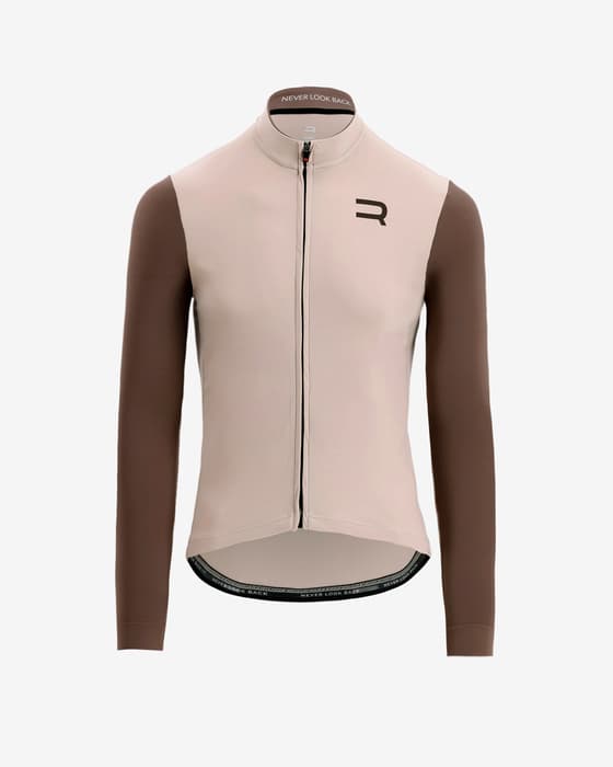 Maillot Finisseur Pro Race Skin manga larga marrón claro