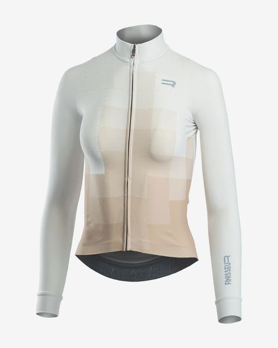 Maillot Finisseur Pro Race Blunt manga larga blanco crema mujer