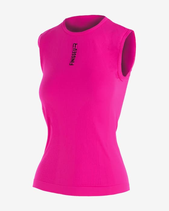 Finisseur Micromesh Sleeveless Base Layer Top Pink Women