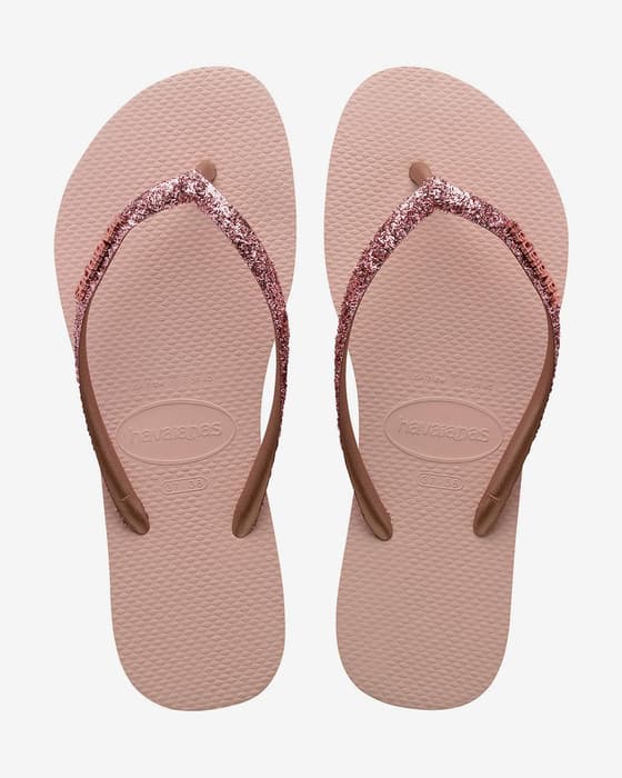 Havaianas Slim Glitter II Damen Flip-Flops rosa/gold