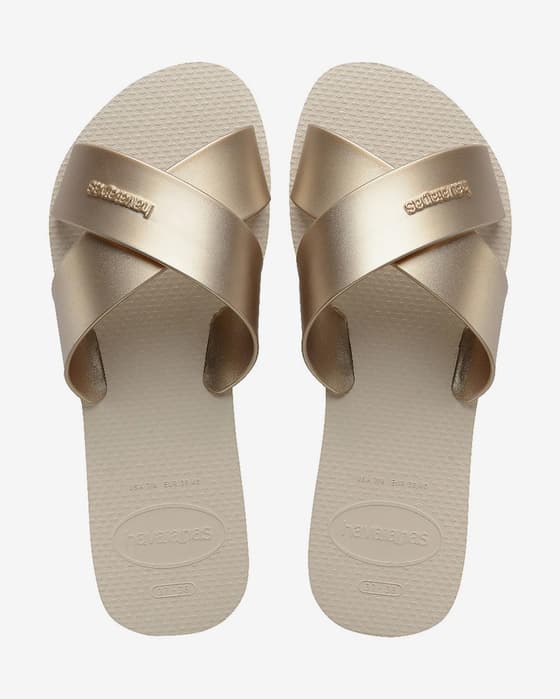 Havaianas Aqua Metallic Damen Badesandalen gold
