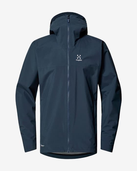 Chaqueta con capucha Haglöfs Korp Proof azul noche