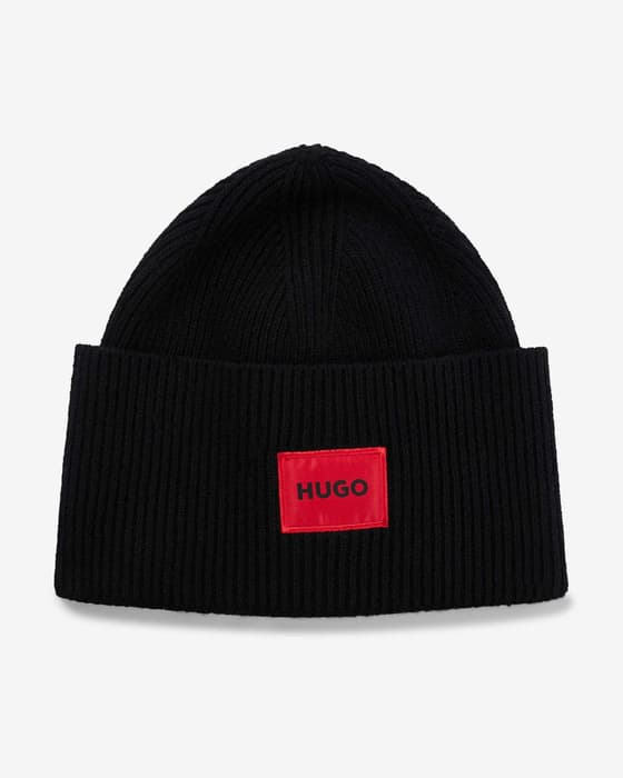 Gorro HUGO Xaff negro rojo