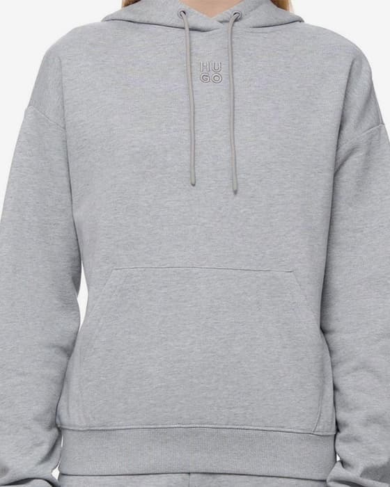 Sudadera con capucha HUGO Small Logo gris mujer