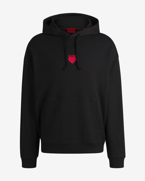 Sudadera con capucha HUGO Dewgili negro rojo