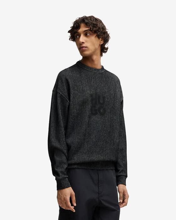 Sudadera HUGO Dinkam gris oscuro
