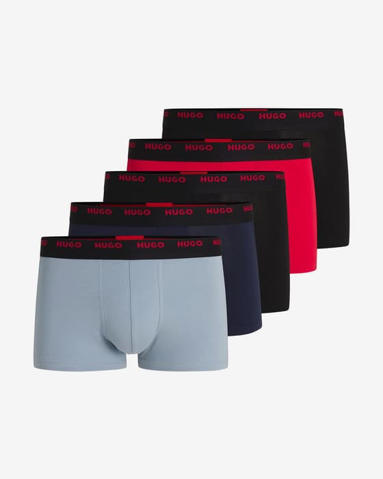 Bóxer HUGO Five Classic azul rojo negro (5 unidades)