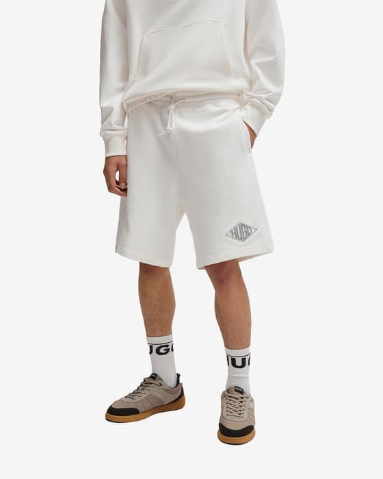 Pantalón corto HUGO Damtus blanco puro