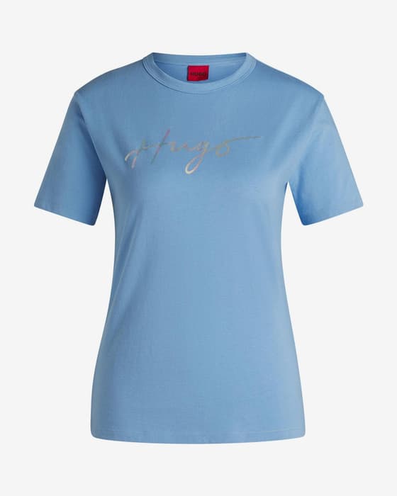Camiseta HUGO Damacia manga corta azul mujer