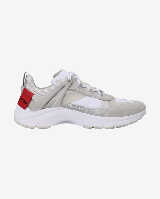 Zapatillas HUGO GO2 gris blanco rojo