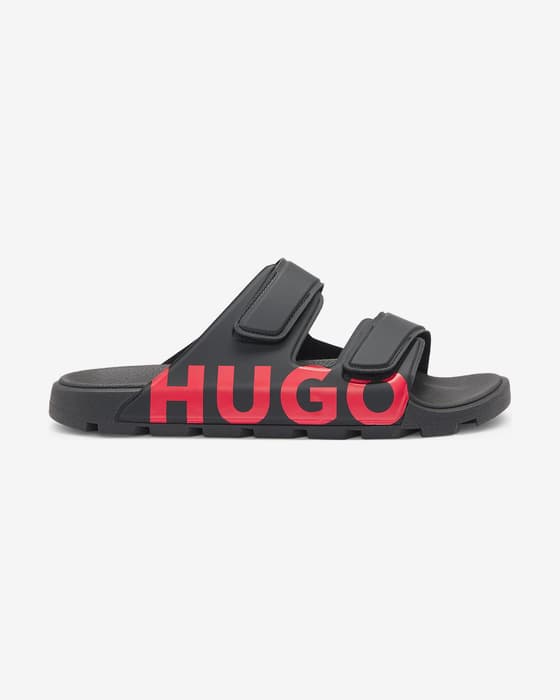 Chanclas HUGO Evander Sand negro rojo