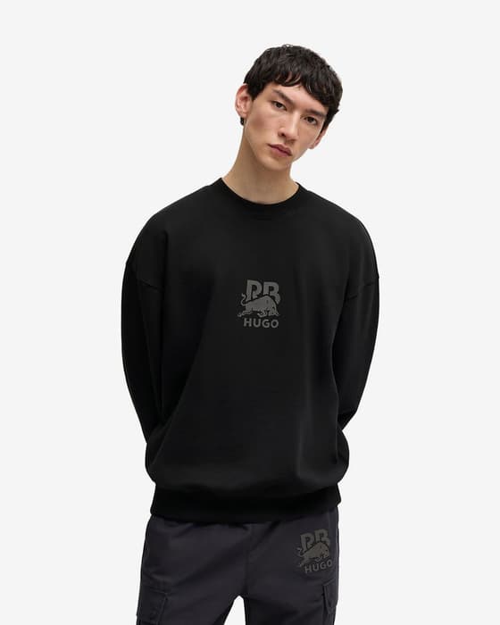 Sudadera HUGO Dahrain x RB negro puro