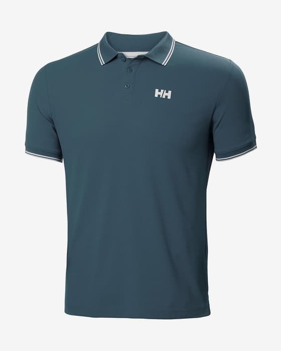 Polo Helly Hansen Kos manga curta azul esverdeado