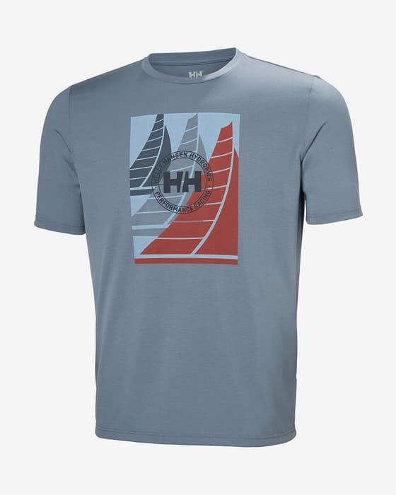 Helly Hansen HP Race Sailing Short Sleeve T-shirt blue grey