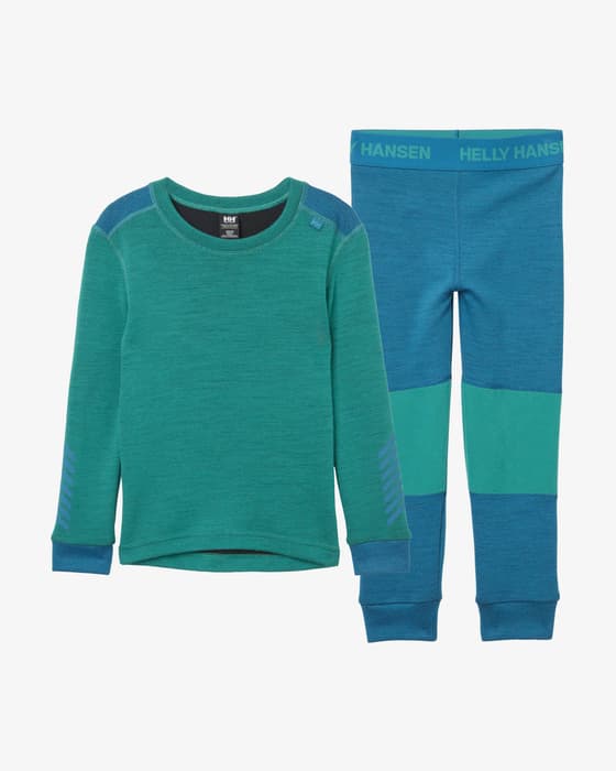 Helly Hansen LIFA Merino Tracksuit turquoise green blue Kids