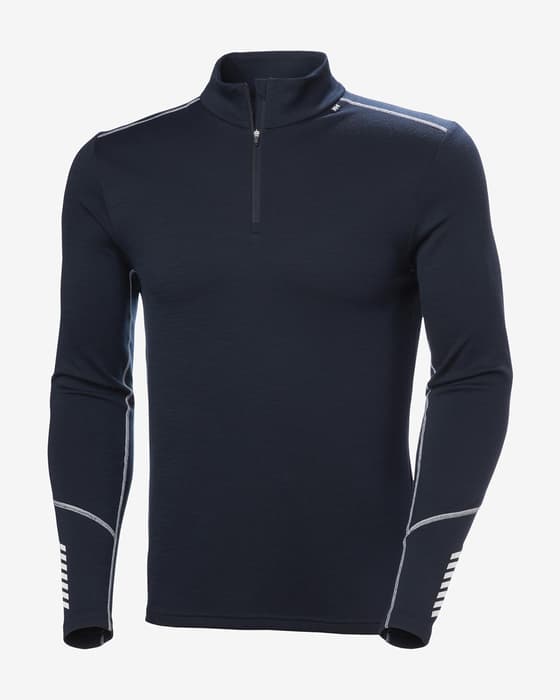 Helly Hansen Lifa Merino Midweight Half Zip Base layer top intense black
