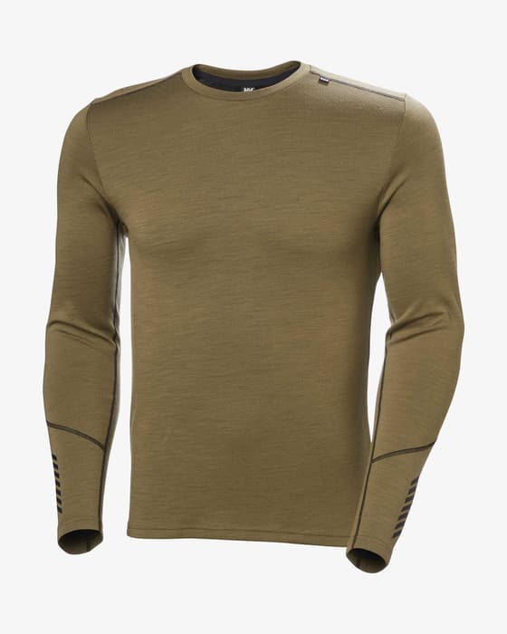 Helly Hansen Lifa Merino Midweight Crew Base layer top long sleeve green Rods