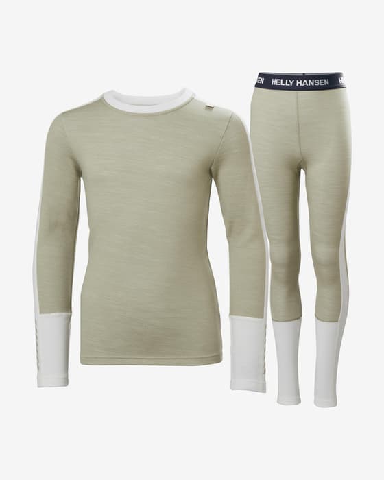 Helly Hansen Lifa Merino Midweight Set Pastel Green Kids
