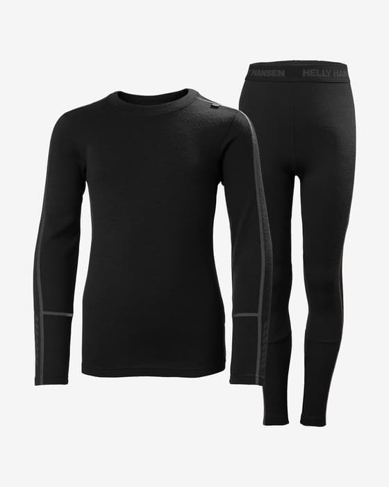 Helly Hansen Lifa Merino Midweight Set intense black Kids
