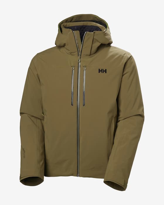 Helly Hansen Alpha LifaLoft RECCO Jacke mit Kapuze grün cana