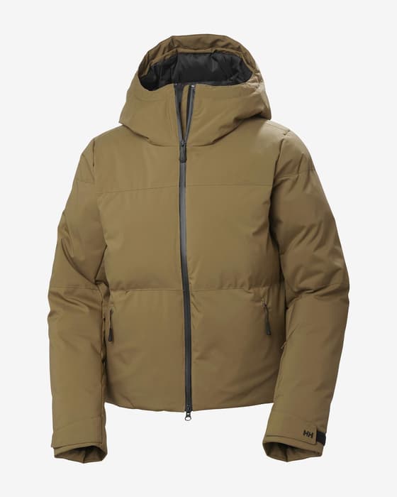 Helly Hansen Nora Short Puffy Jacke mit Kapuze damen grün schilf