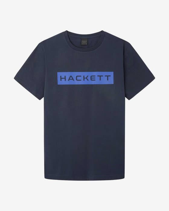 Camiseta Hackett Essential Box manga corta azul marino
