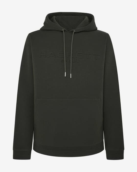 Sudadera con capucha Hackett Embossed verde caqui