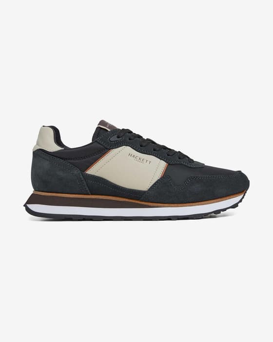 Zapatillas Hackett Telfor Shadow negro blanco crema