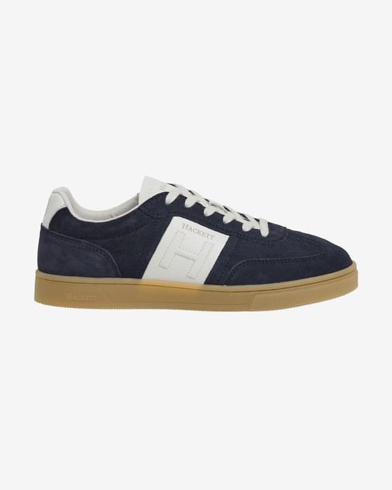 Zapatillas Hackett Harper Heritage azul marino blanco marrón