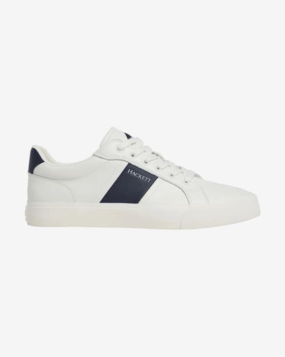 Zapatillas Hackett Blake Mix blanco puro azul marino