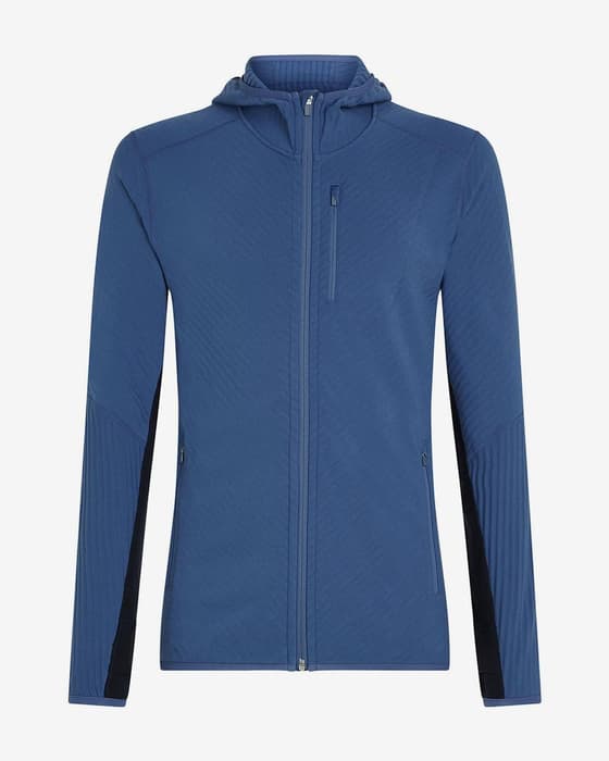 Chaqueta con capucha Icebreaker Merino Blend Descender azul oscuro