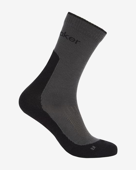 Calcetines Icebreaker Mer Hike+ Light Crew gris negro mujer (2 pares)