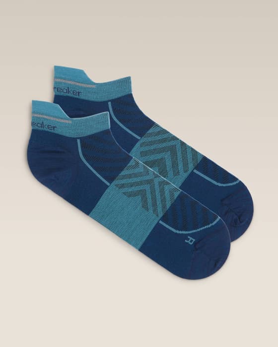 Icebreaker Blend Run+ Ultralight Micro Socks Blue (1 pair)