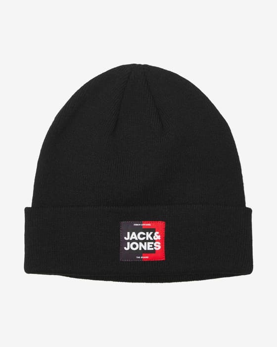 Gorro Jack & Jones Beanie negro rojo niño