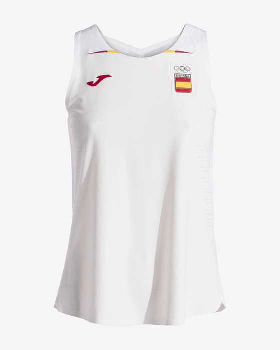 Camiseta Joma Juegos Olímpicos París 2024 sin mangas blanco mate mujer
