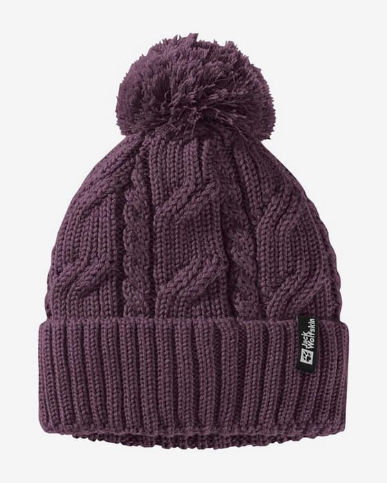 Berretto Jack Wolfskin Pompom lilla donna
