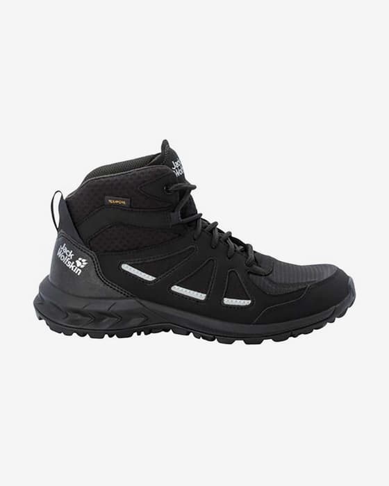 Botas Jack Wolfskin Woodland 2 Texapore Mid negro mujer