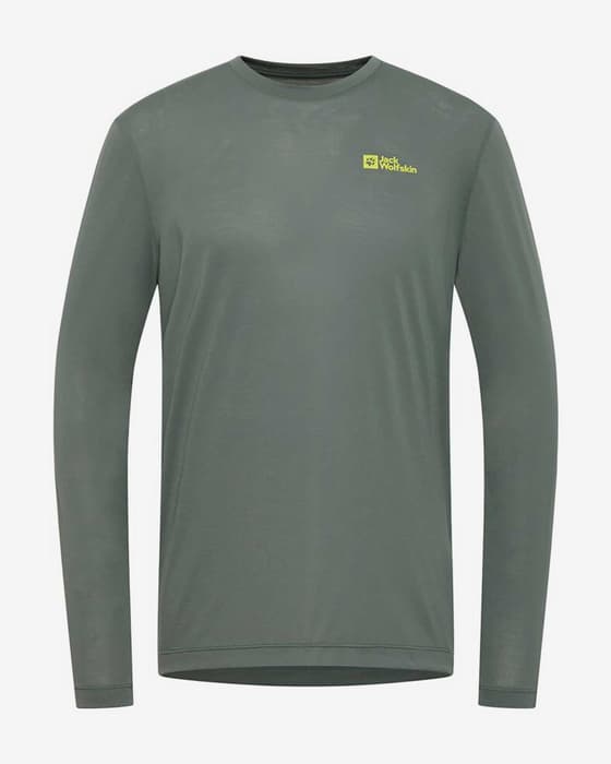 Camiseta Jack Wolfskin Vonnan T manga larga verde
