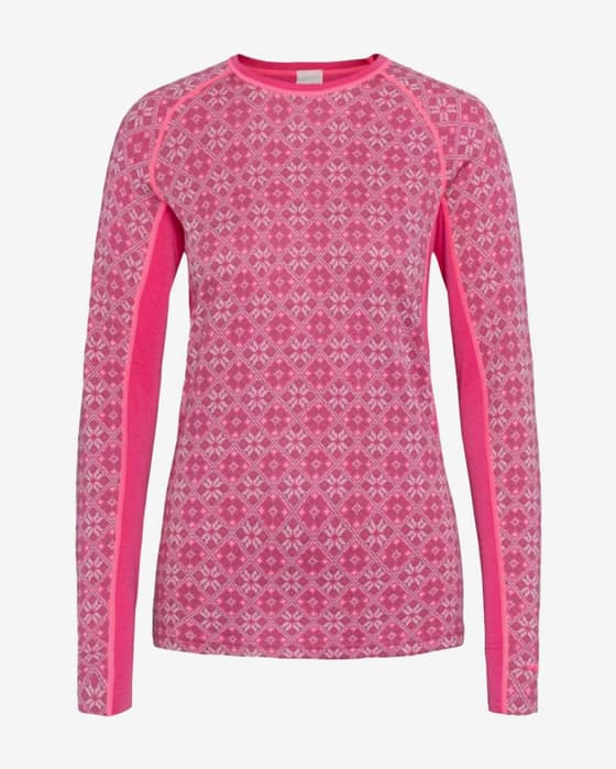 Camiseta interior Kari Traa Rose Light manga larga rosa mate blanco mujer