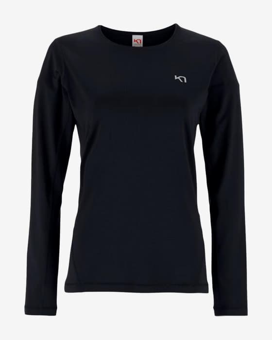 Camiseta Kari Traa Nora 2.0 manga larga negro mate mujer