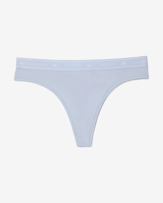 Tanga Lacoste Simply Logo azul claro