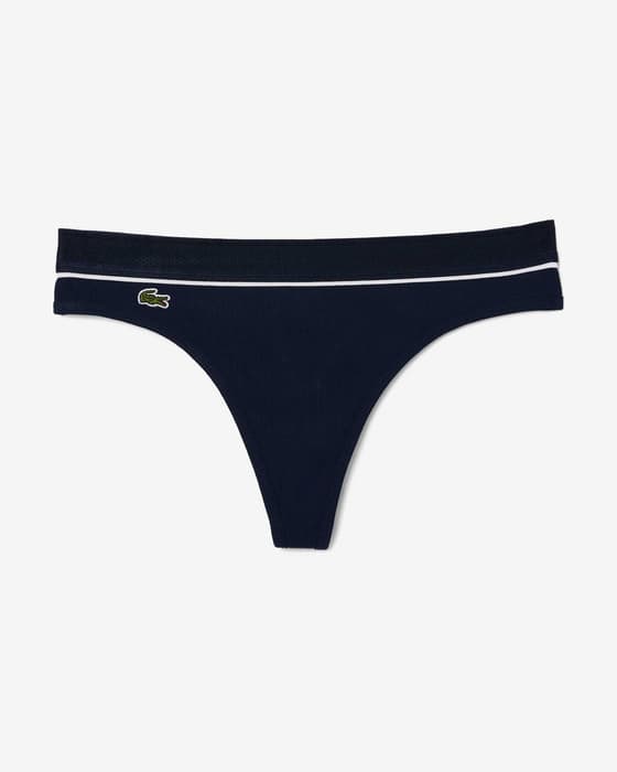 Tanga Lacoste Canale Crocodile azul marino