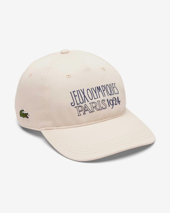 Gorra Lacoste 1924 Olympics Edition blanco crema azul marino