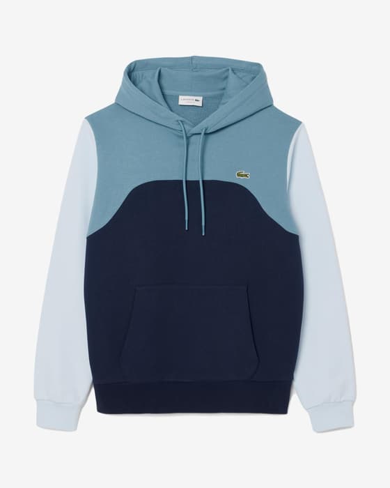Sudadera con capucha Lacoste Classic Fit Colour-Block azul oscuro azul claro