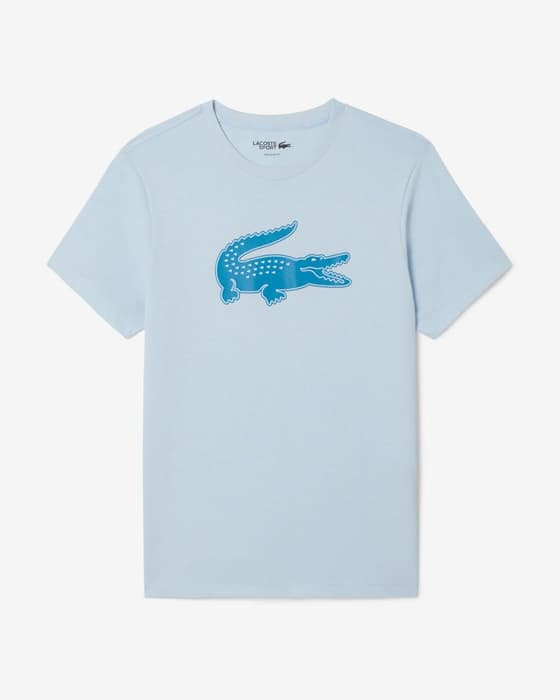 Camiseta Lacoste Sport Crocodile manga corta azul claro